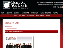 Tablet Screenshot of musicasyoulikeit.com